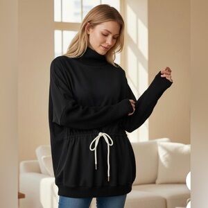 Varley Adelaine Pullover Sweatshirt Black Small